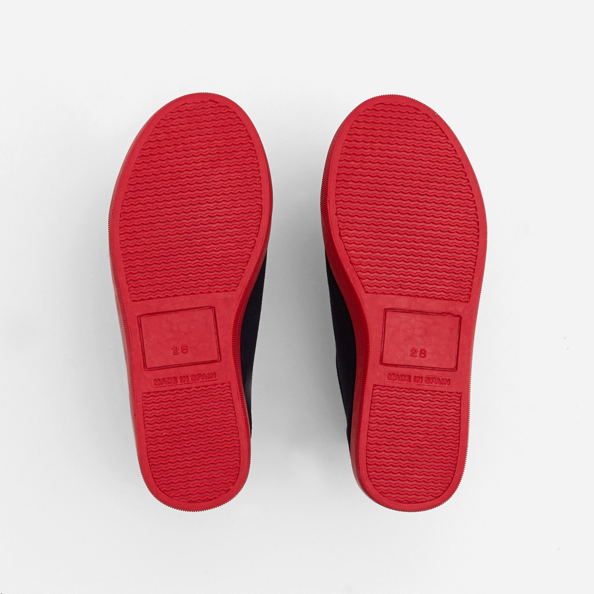 4 QTY / MARINE/ROUGE CHAUSSURES TOILE SACRIPANT