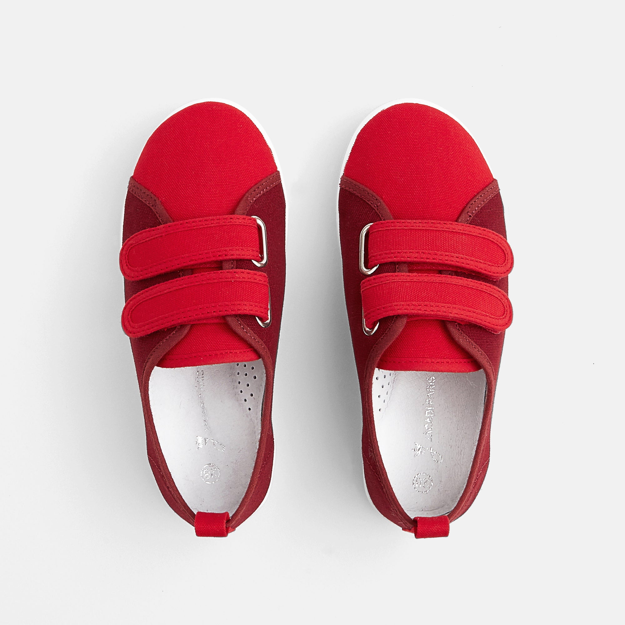 2 QTY / ROUGE VIF CHAUSSURES TOILE SACRIPANT