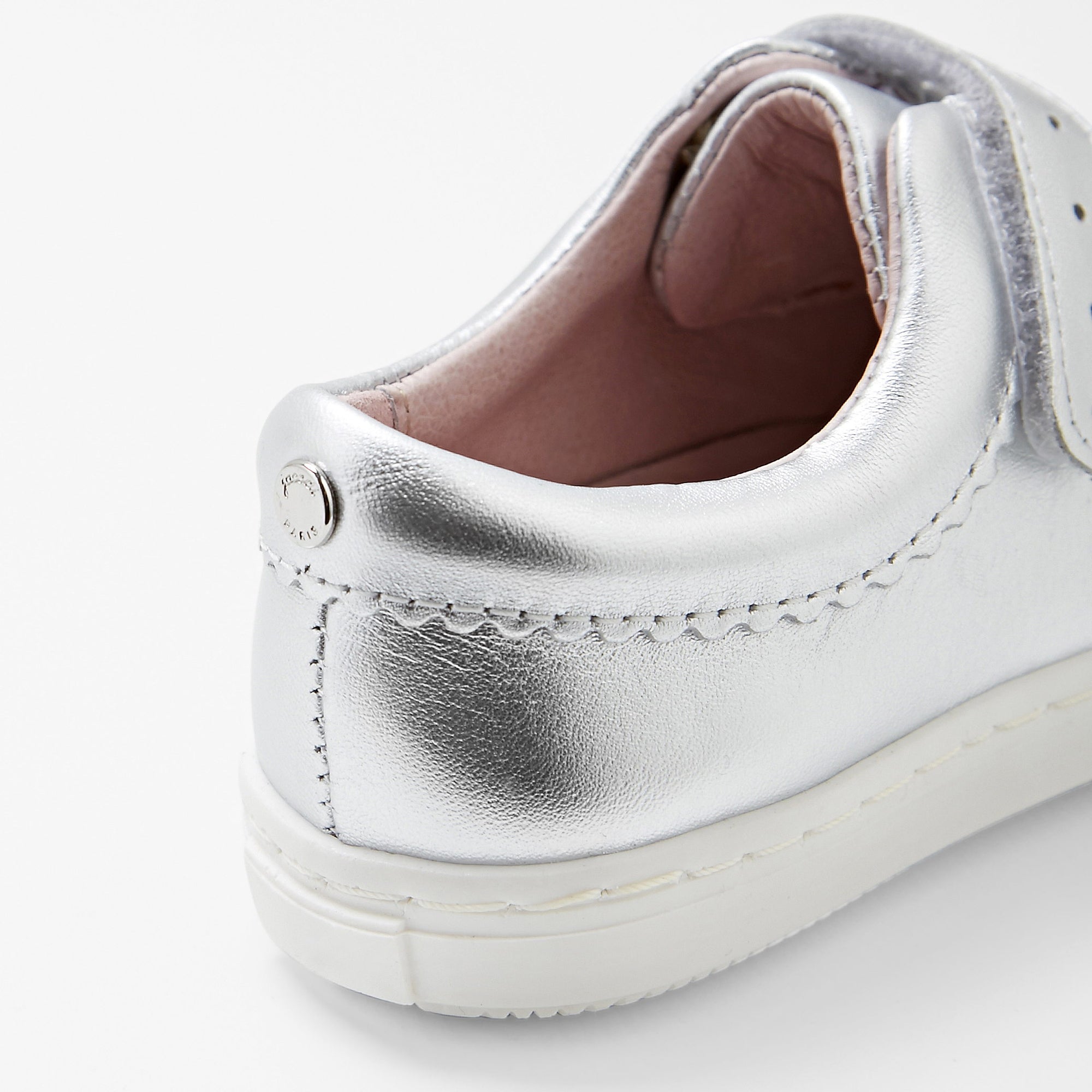 1 QTY / ARGENT CHAUSSURES CUIR SIMONE METAL