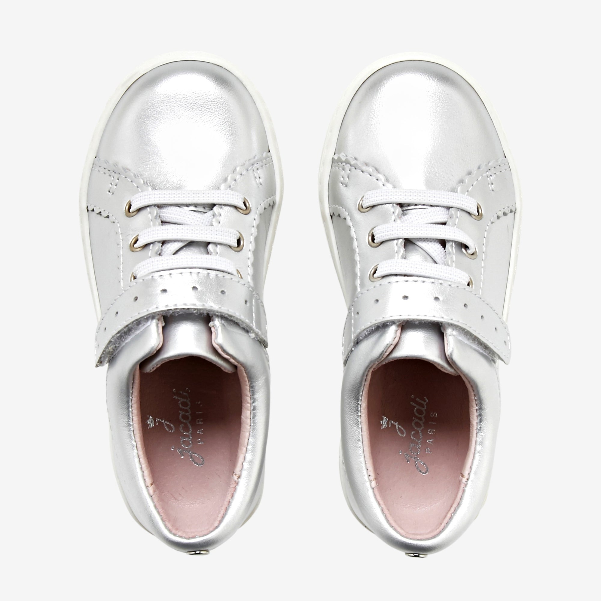 1 QTY / ARGENT CHAUSSURES CUIR SIMONE METAL