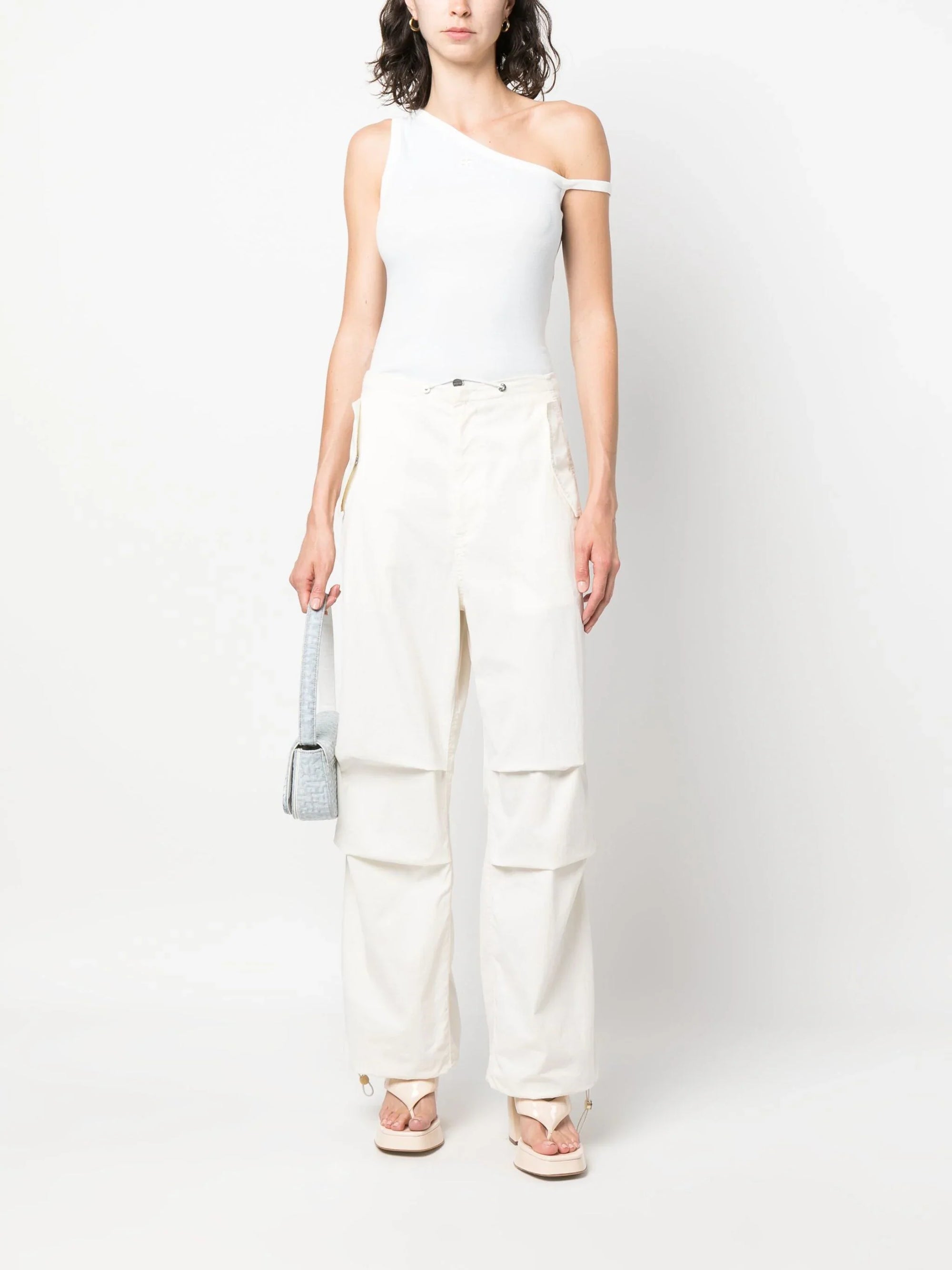 2pcs RELIQUAT 75€ / Top asymétrique - Ice blue & Heritage white
