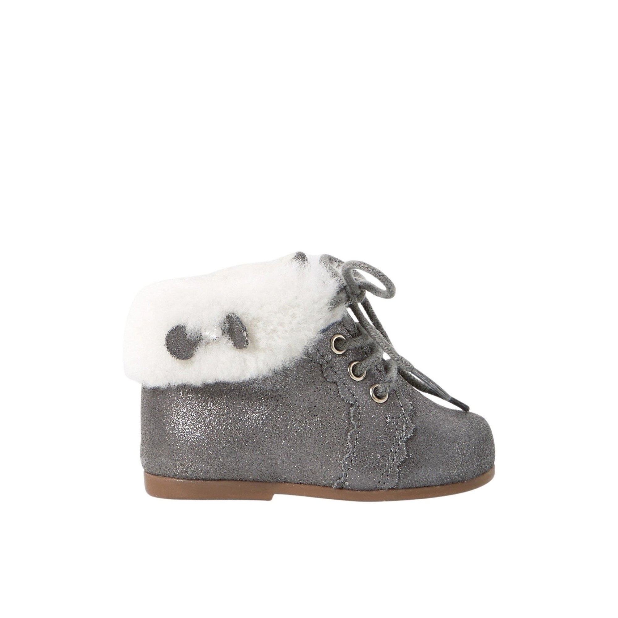 2 QTY / GRIS GRAVIER CHAUSSURES CUIR CACHETTE