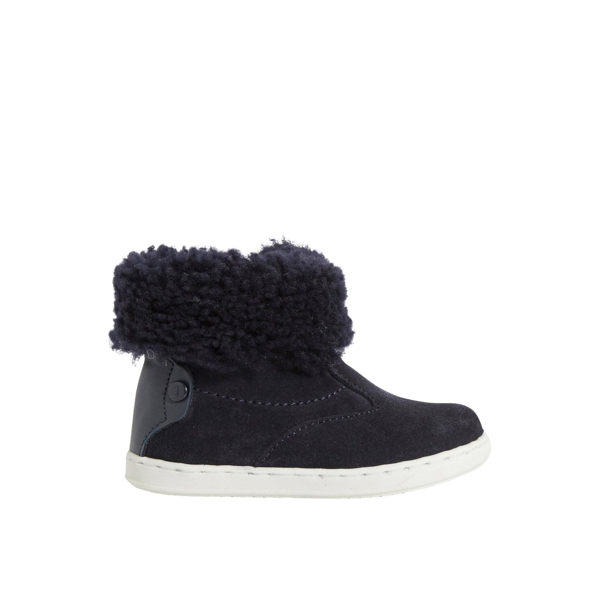Lièvre fur-lined boots in wool mix - Navy
