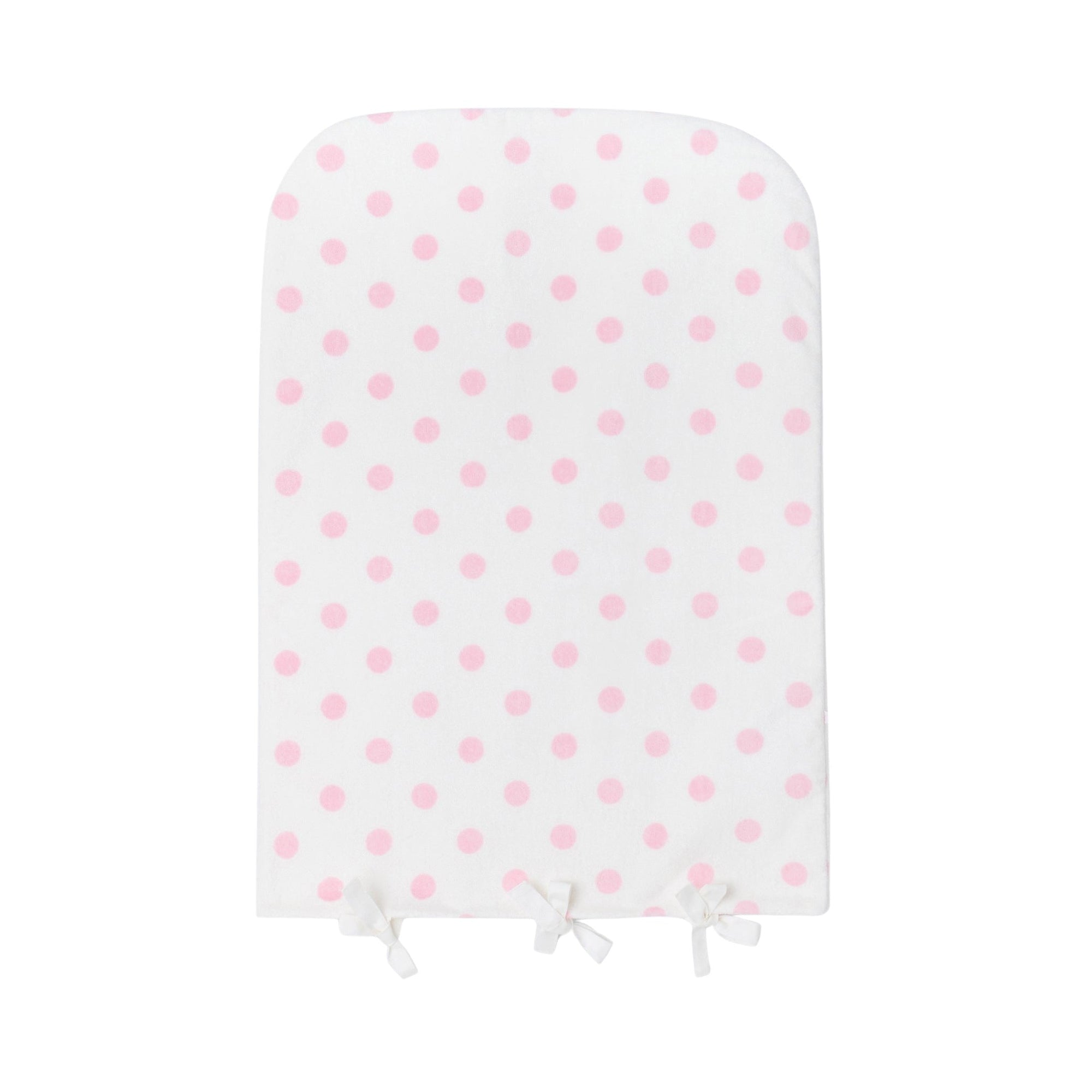 Housse de matelas à langer à pois - Blanc & Rose