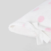 Housse de matelas à langer à pois - Blanc & Rose