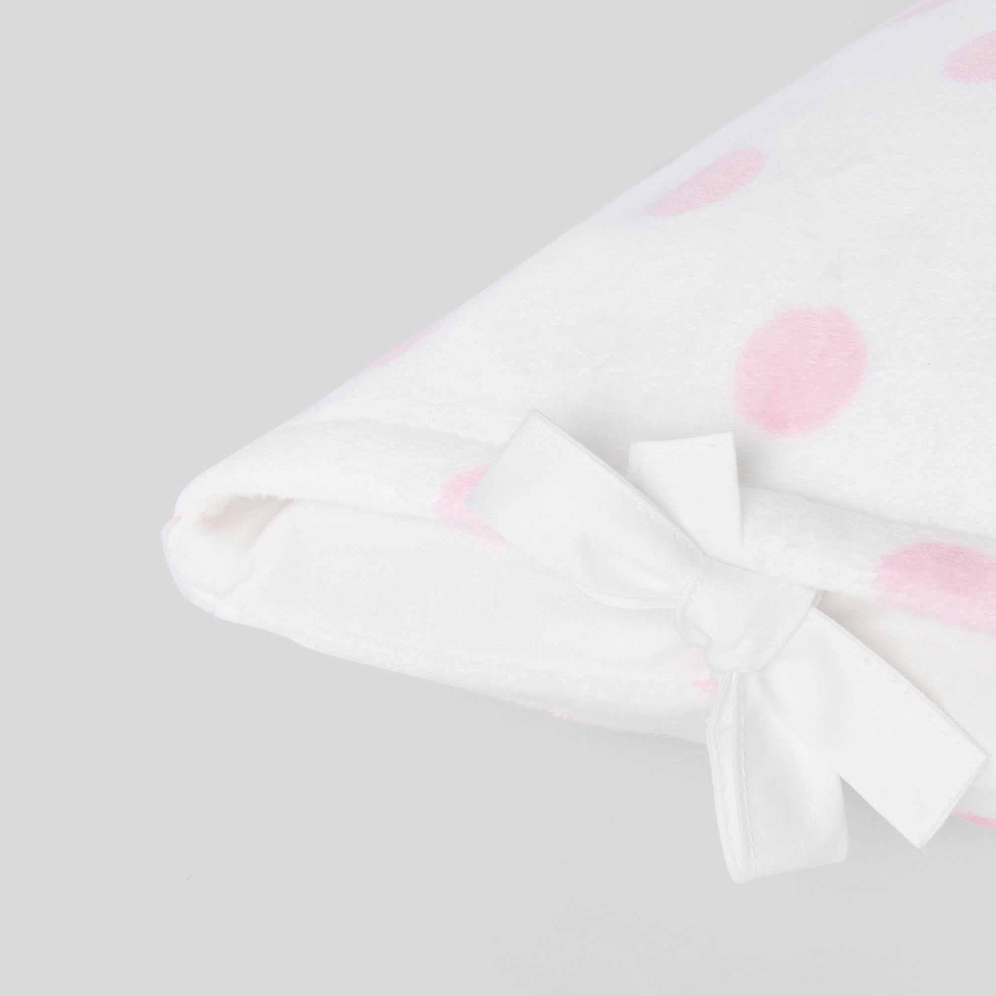 Housse de matelas à langer à pois - Blanc & Rose