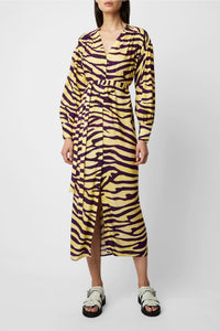 Robe midi Julian en lin mélangé - Soleil