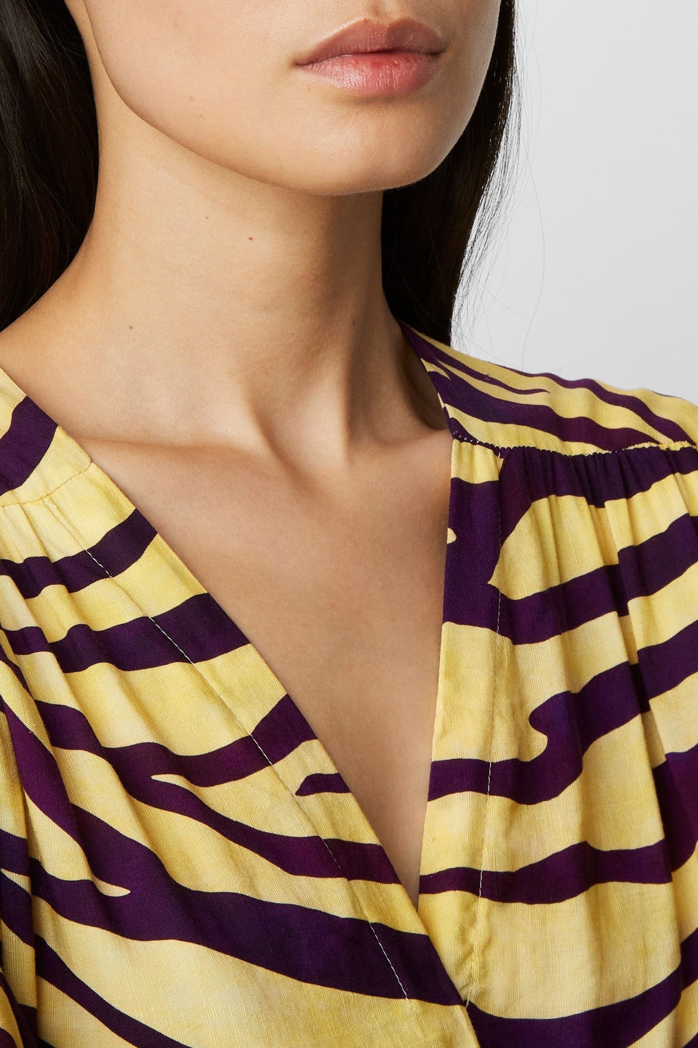 Robe midi Julian en lin mélangé - Soleil