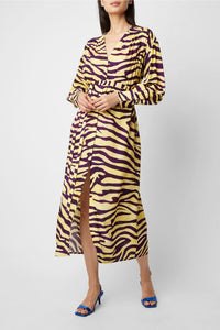 Robe midi Julian en lin mélangé - Soleil