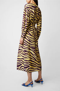 Robe midi Julian en lin mélangé - Soleil