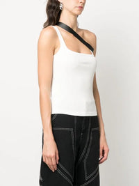 10pcs RELIQUAT 80€ / Débardeur strap biais 90's côtelé - Heritage white