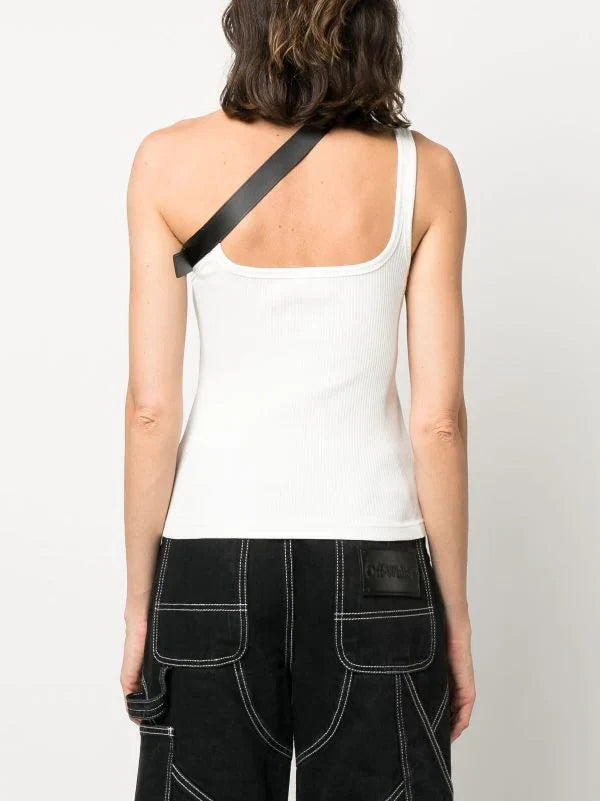 4pcs RELIQUAT 80€ / Débardeur strap biais 90's côtelé - Black