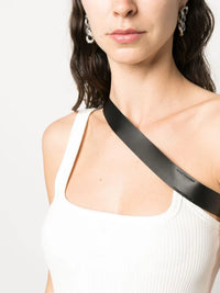 10pcs RELIQUAT 80€ / Débardeur strap biais 90's côtelé - Heritage white