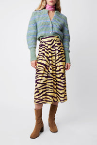 Walker skirt in zebra-effect linen mix - Soleil