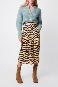 Walker skirt in zebra-effect linen mix - Soleil