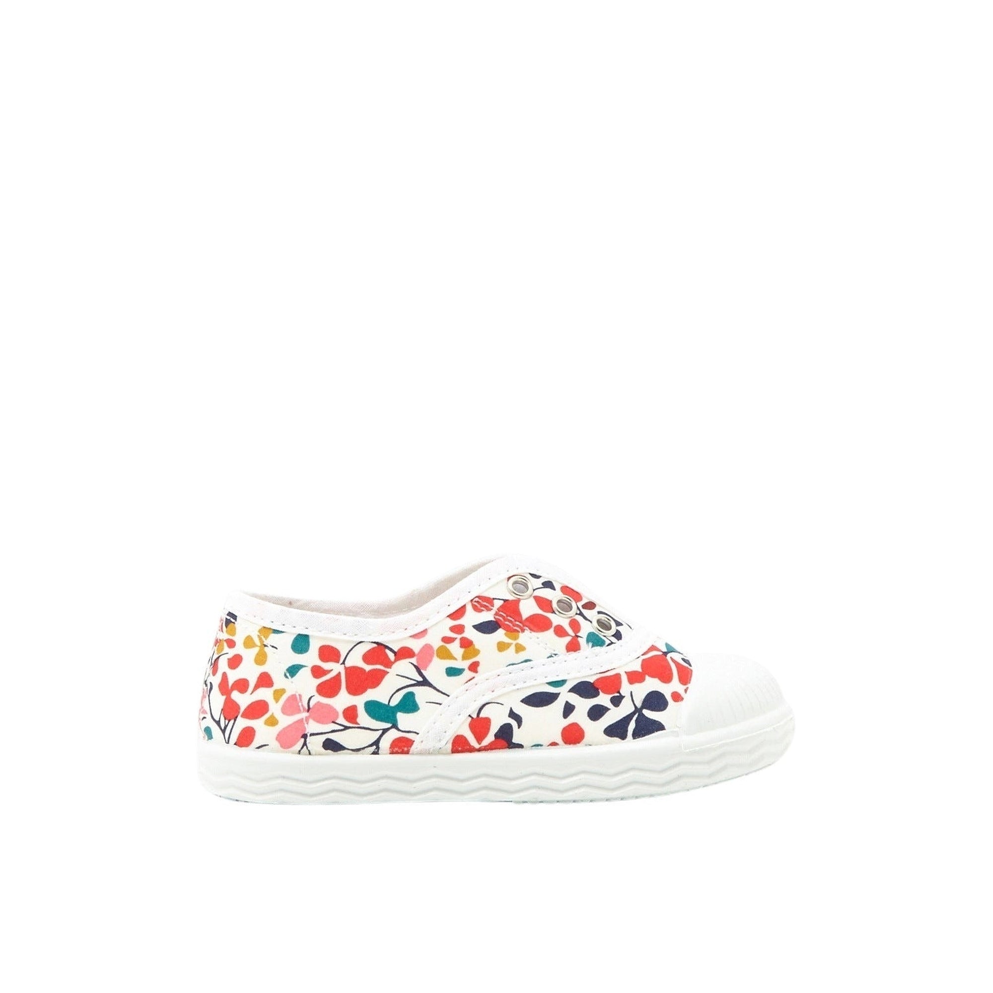 1 QTY / ROUGE/MULTICO CHAUSSURES TOILE DAISY