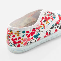 1 QTY / ROUGE/MULTICO CHAUSSURES TOILE DAISY