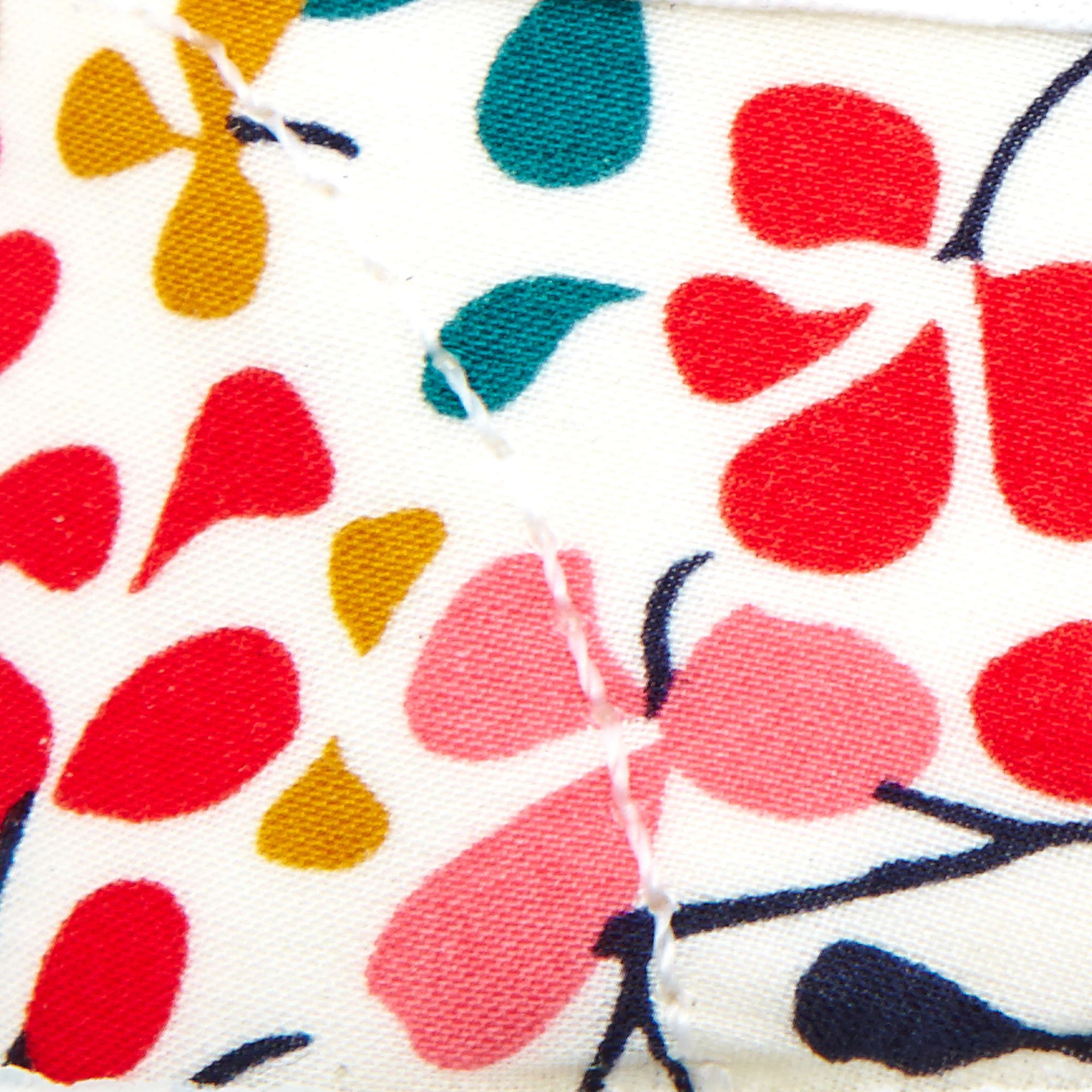 1 QTY / ROUGE/MULTICO CHAUSSURES TOILE DAISY
