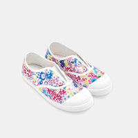 32 QTY / ROSE/MULTICO CHAUSSURES TOILE DIAMANT