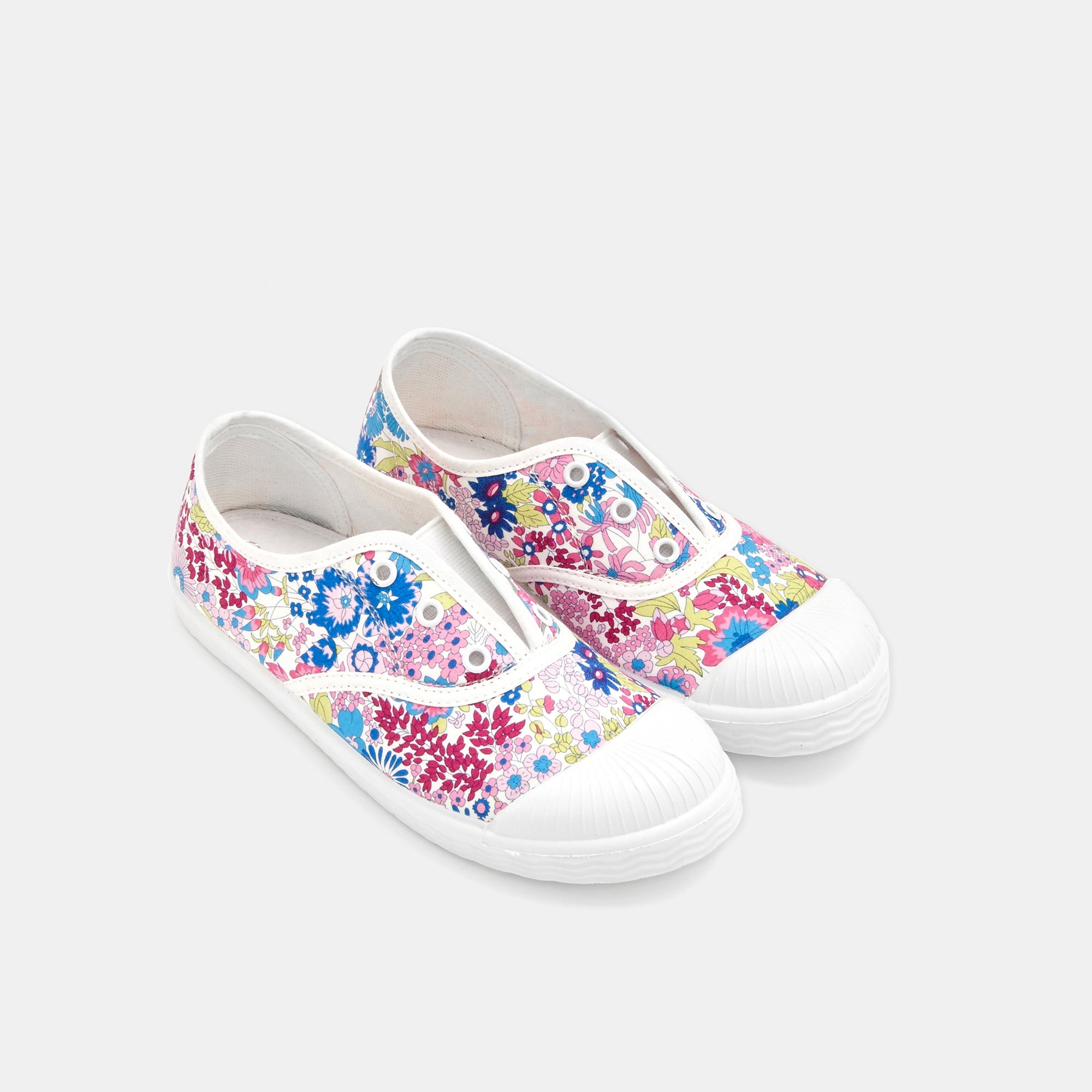 32 QTY / ROSE/MULTICO CHAUSSURES TOILE DIAMANT