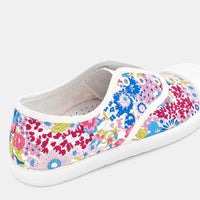 32 QTY / ROSE/MULTICO CHAUSSURES TOILE DIAMANT