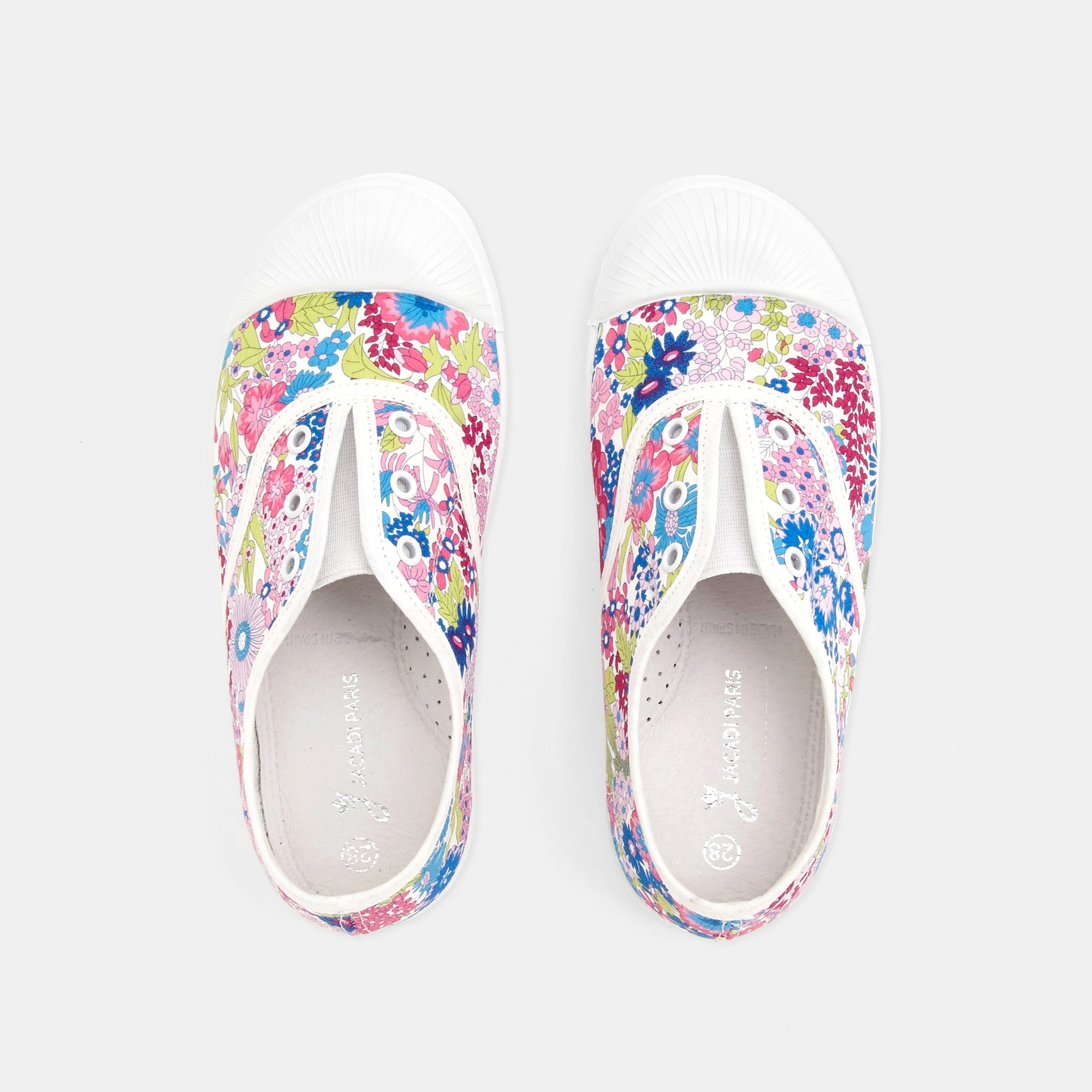 32 QTY / ROSE/MULTICO CHAUSSURES TOILE DIAMANT