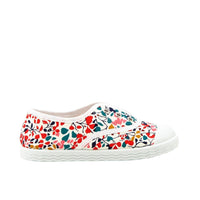 0 QTY / ROUGE/MULTICO CHAUSSURES TOILE DIAMANT