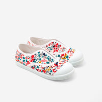 0 QTY / ROUGE/MULTICO CHAUSSURES TOILE DIAMANT