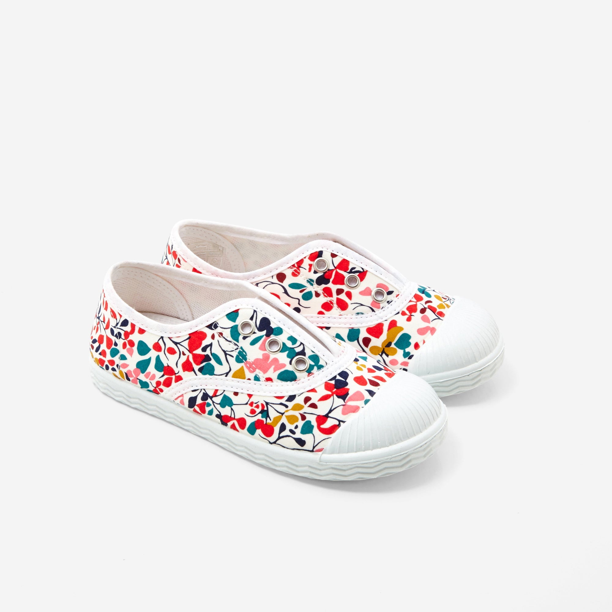 0 QTY / ROUGE/MULTICO CHAUSSURES TOILE DIAMANT