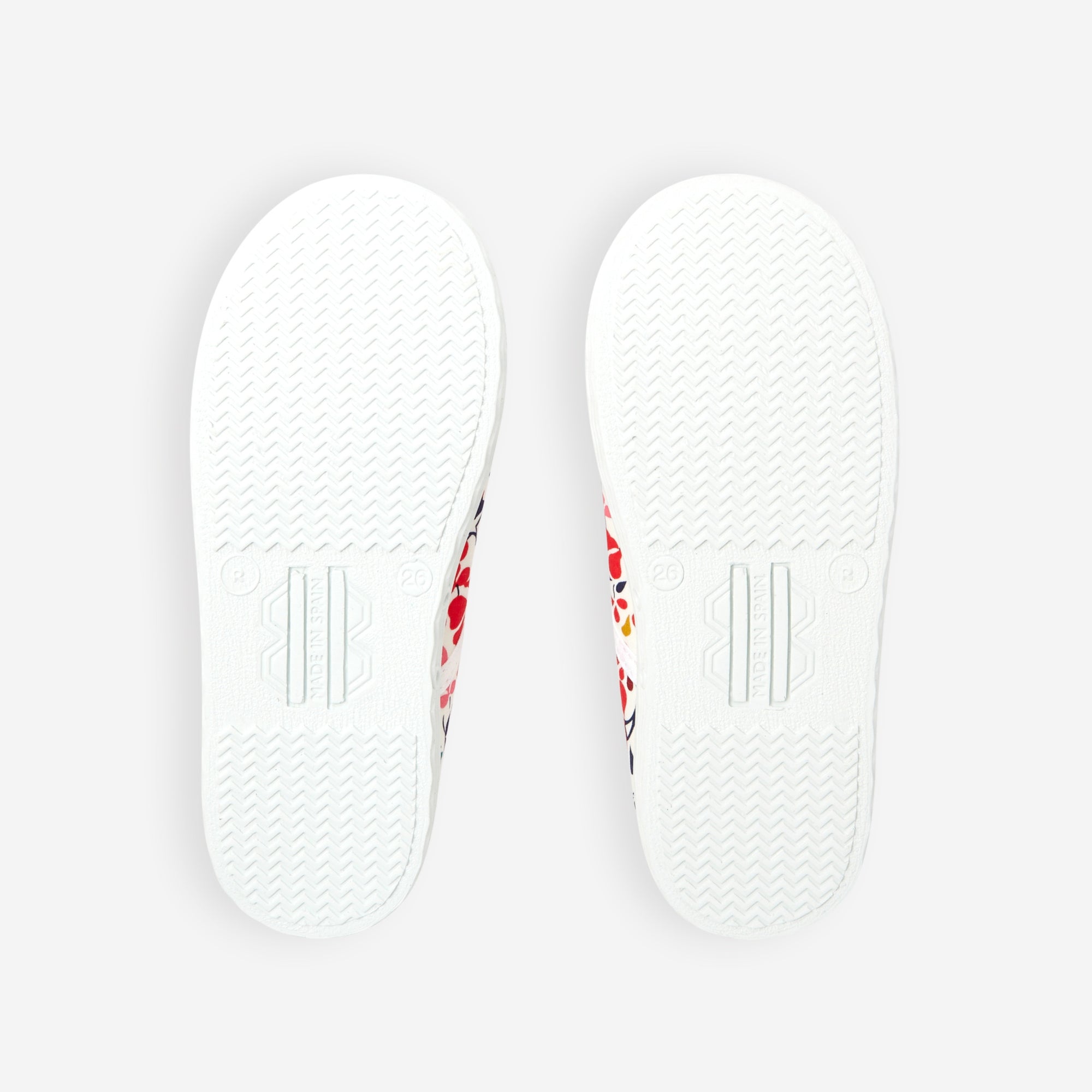 0 QTY / ROUGE/MULTICO CHAUSSURES TOILE DIAMANT