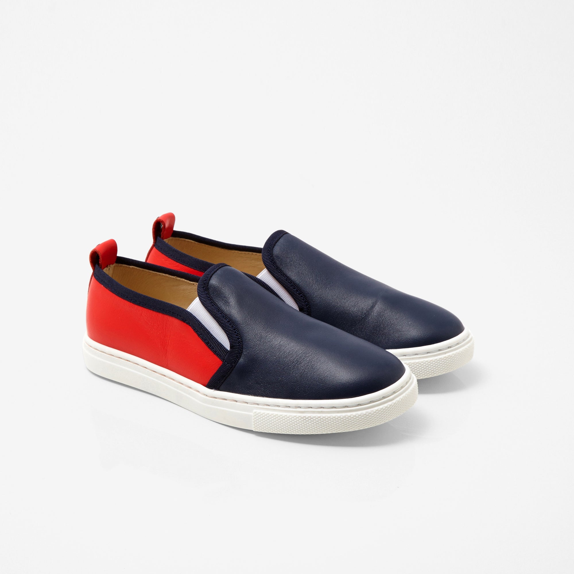 0 QTY / MARINE/ROUGE CHAUSSURES CUIR CLAUDE