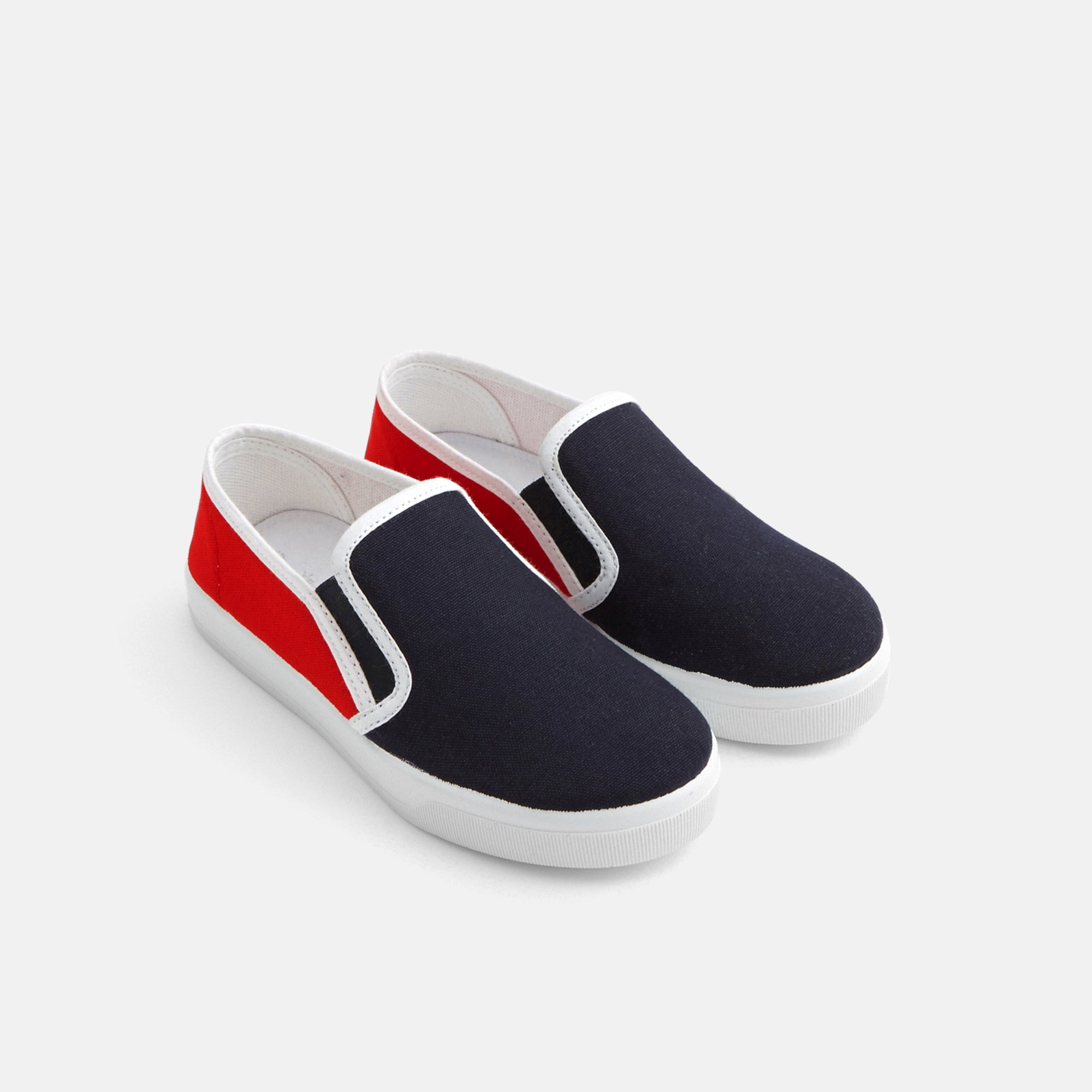 138 QTY / MARINE/ROUGE CHAUSSURES TOILE DEFI