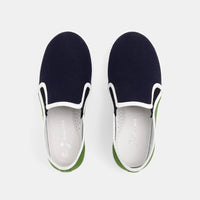 0 QTY / MARINE/VERT CHAUSSURES TOILE DEFI