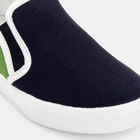 0 QTY / MARINE/VERT CHAUSSURES TOILE DEFI
