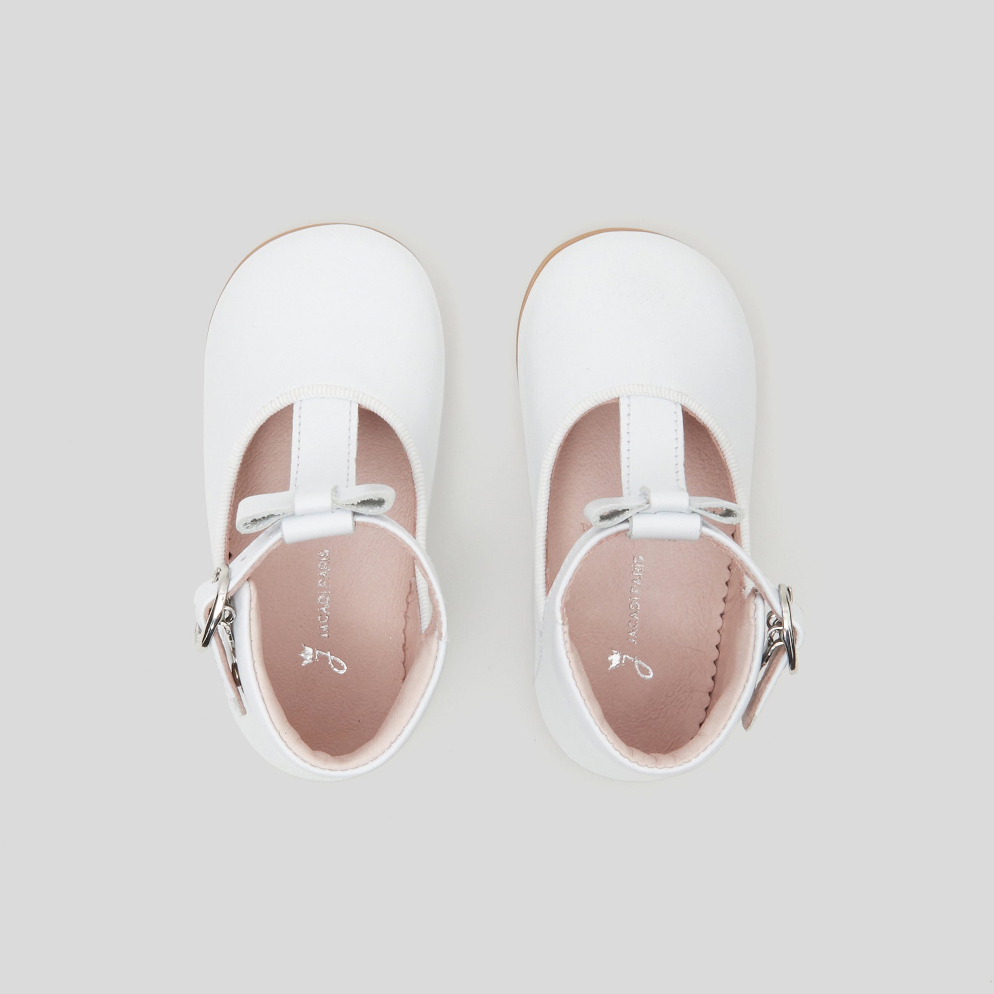 12 QTY / BLANC JACADI CHAUSSURES CUIR MANELLE