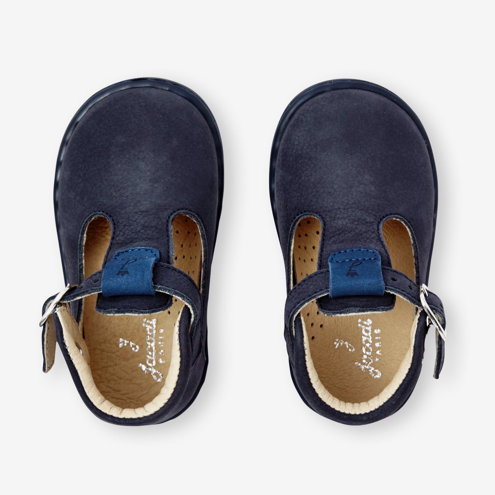 1 QTY / MARINE JACADI CHAUSSURES CUIR MANEGE