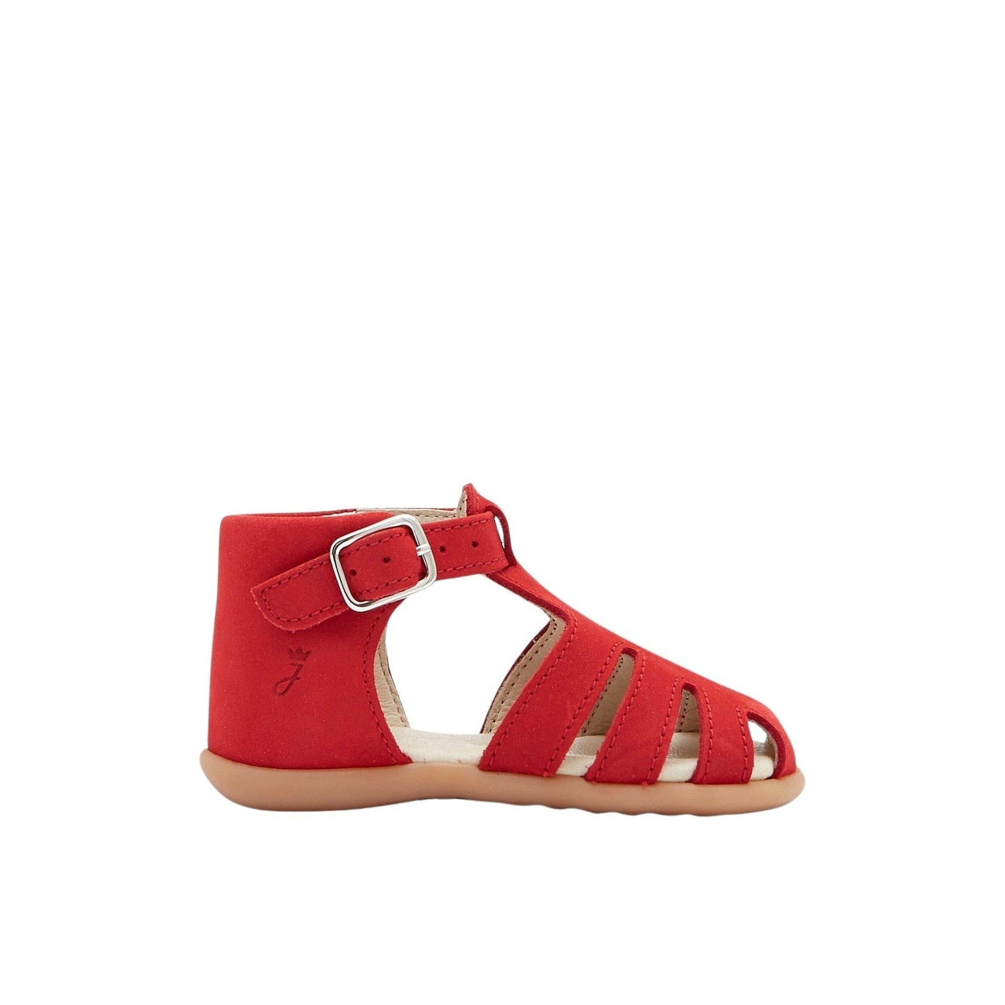 0 QTY / ROUGE VIF CHAUSSURES CUIR MOUETTE
