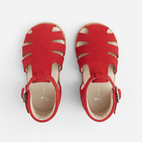 0 QTY / ROUGE VIF CHAUSSURES CUIR MOUETTE