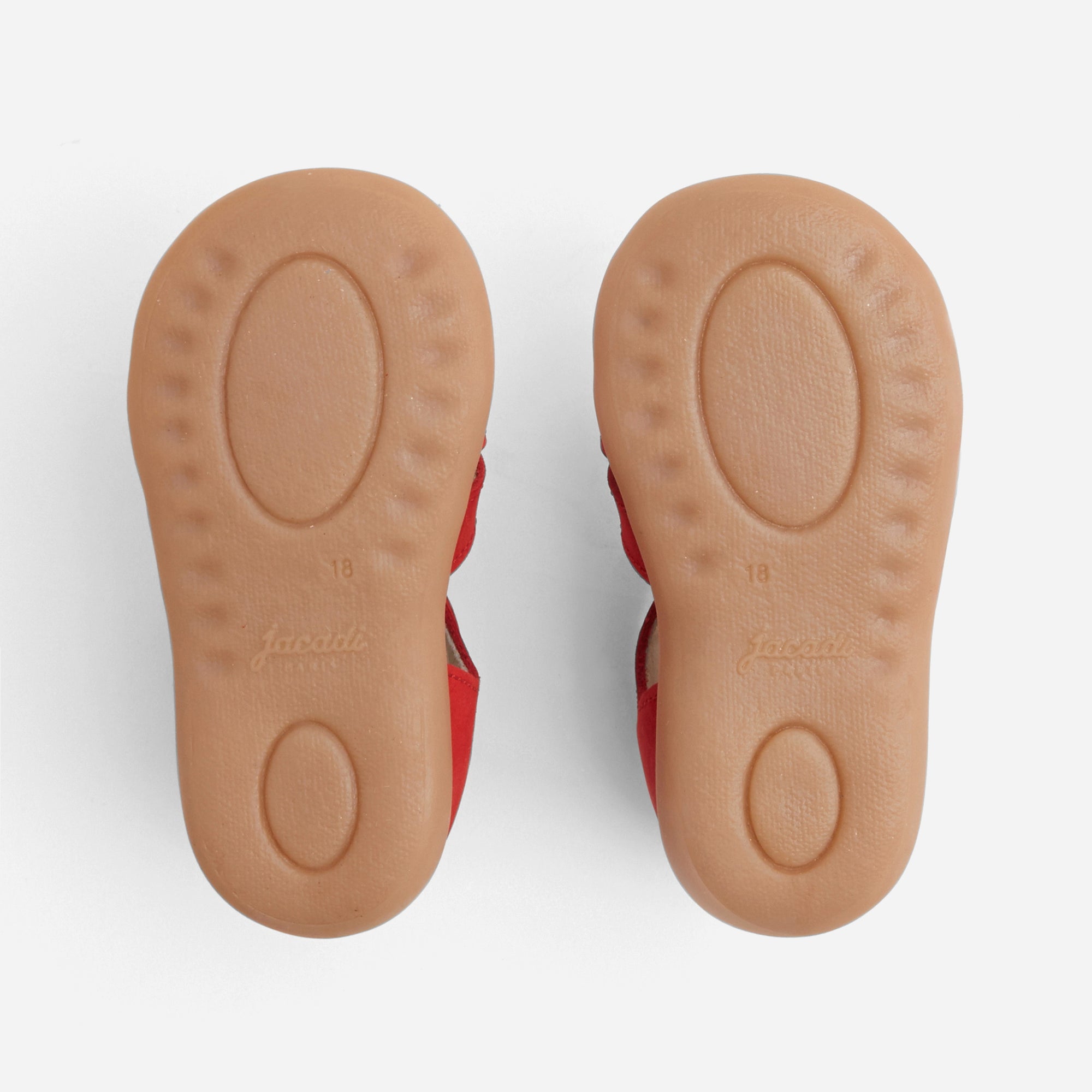 0 QTY / ROUGE VIF CHAUSSURES CUIR MOUETTE