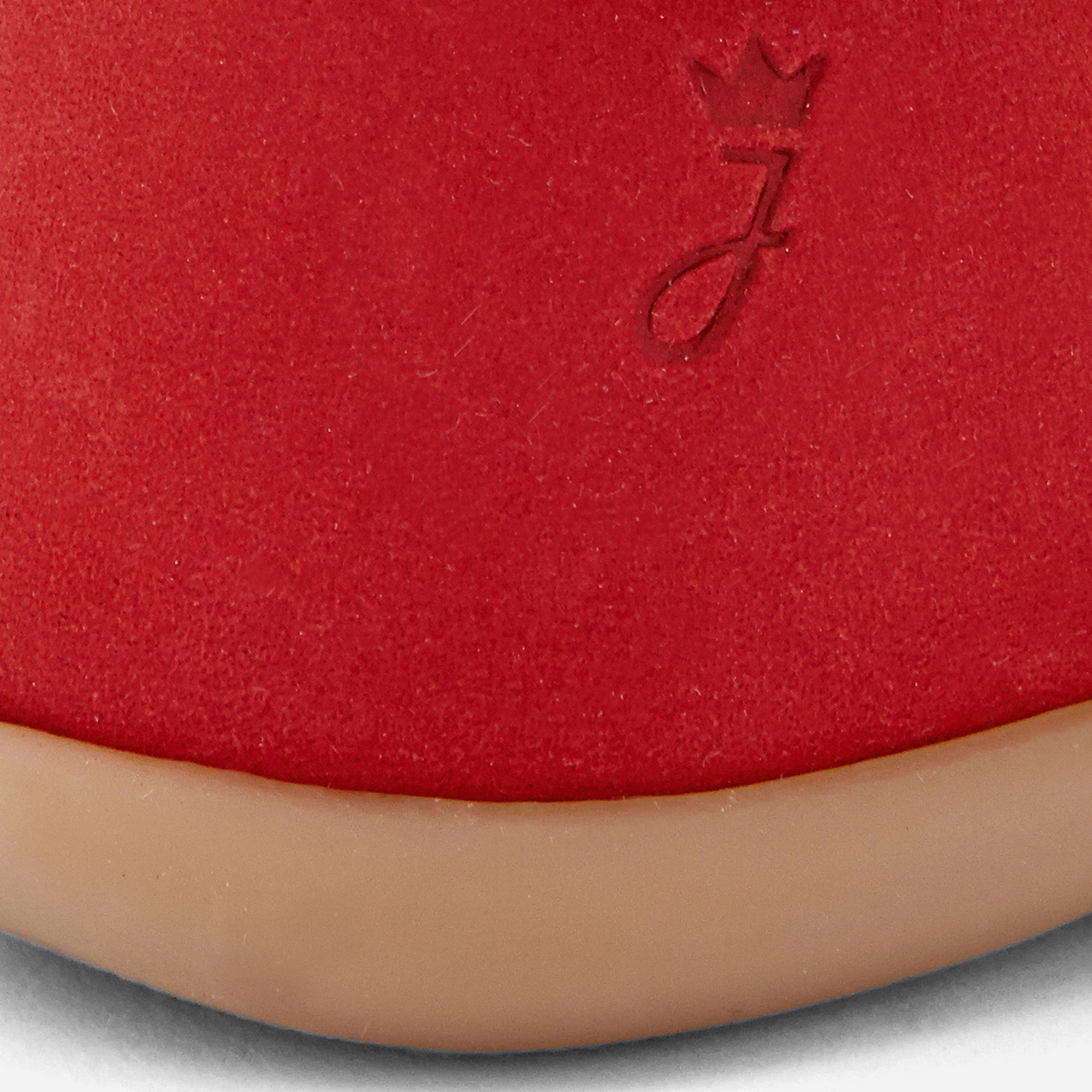 0 QTY / ROUGE VIF CHAUSSURES CUIR MOUETTE