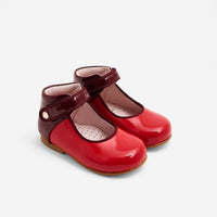 0 QTY / ROUGE/BORDEAU CHAUSSURES CUIR BANELLE VERNIS