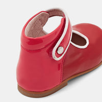 4 QTY / BORDEAUX/ROSE CHAUSSURES CUIR BANELLE VERNIS