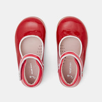 4 QTY / BORDEAUX/ROSE CHAUSSURES CUIR BANELLE VERNIS