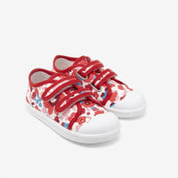 1 QTY / ROUGE/MULTICO CHAUSSURES TOILE DONALDETTE