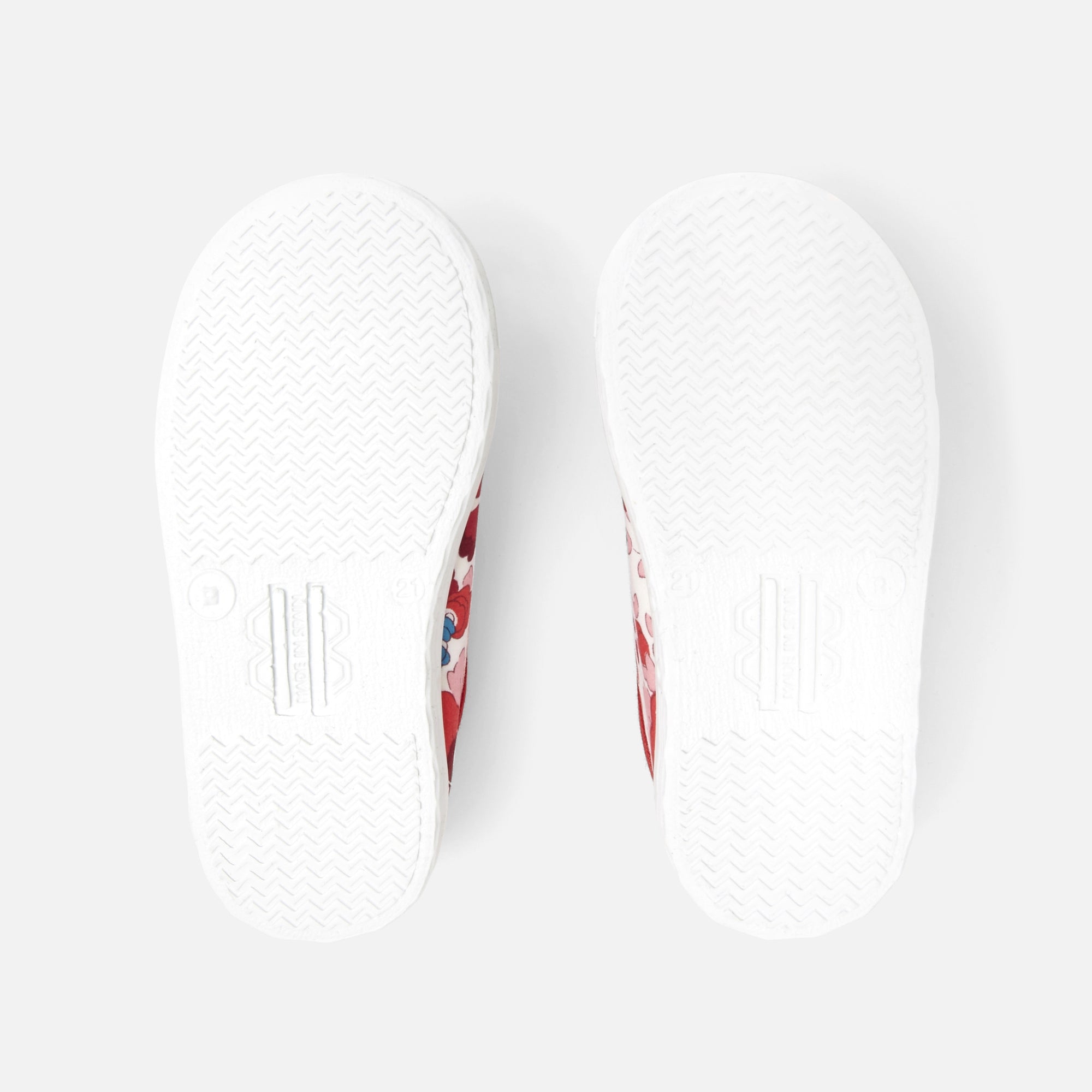 1 QTY / ROUGE/MULTICO CHAUSSURES TOILE DONALDETTE
