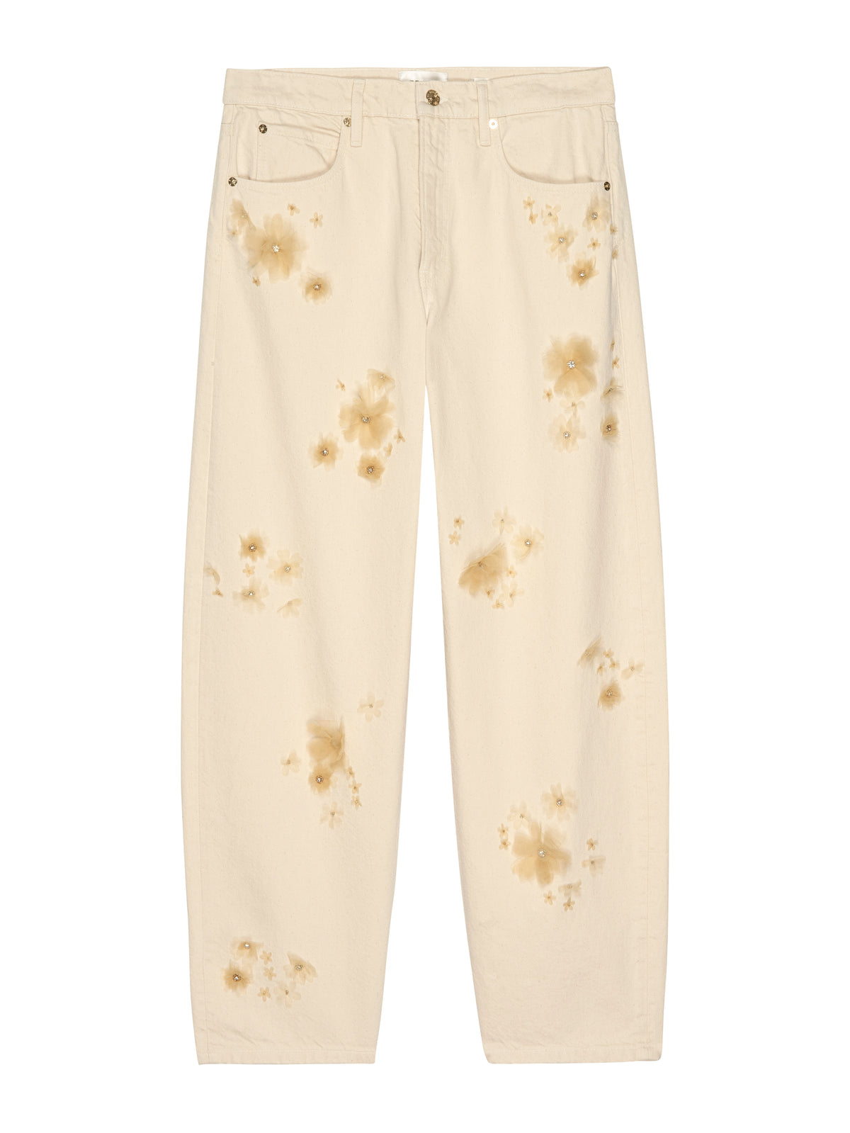EMBELLISHED LOW SLUNG BARRELVANILLA BEAN