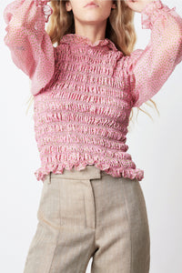 Blouse Sonny Muse en soie - Rose