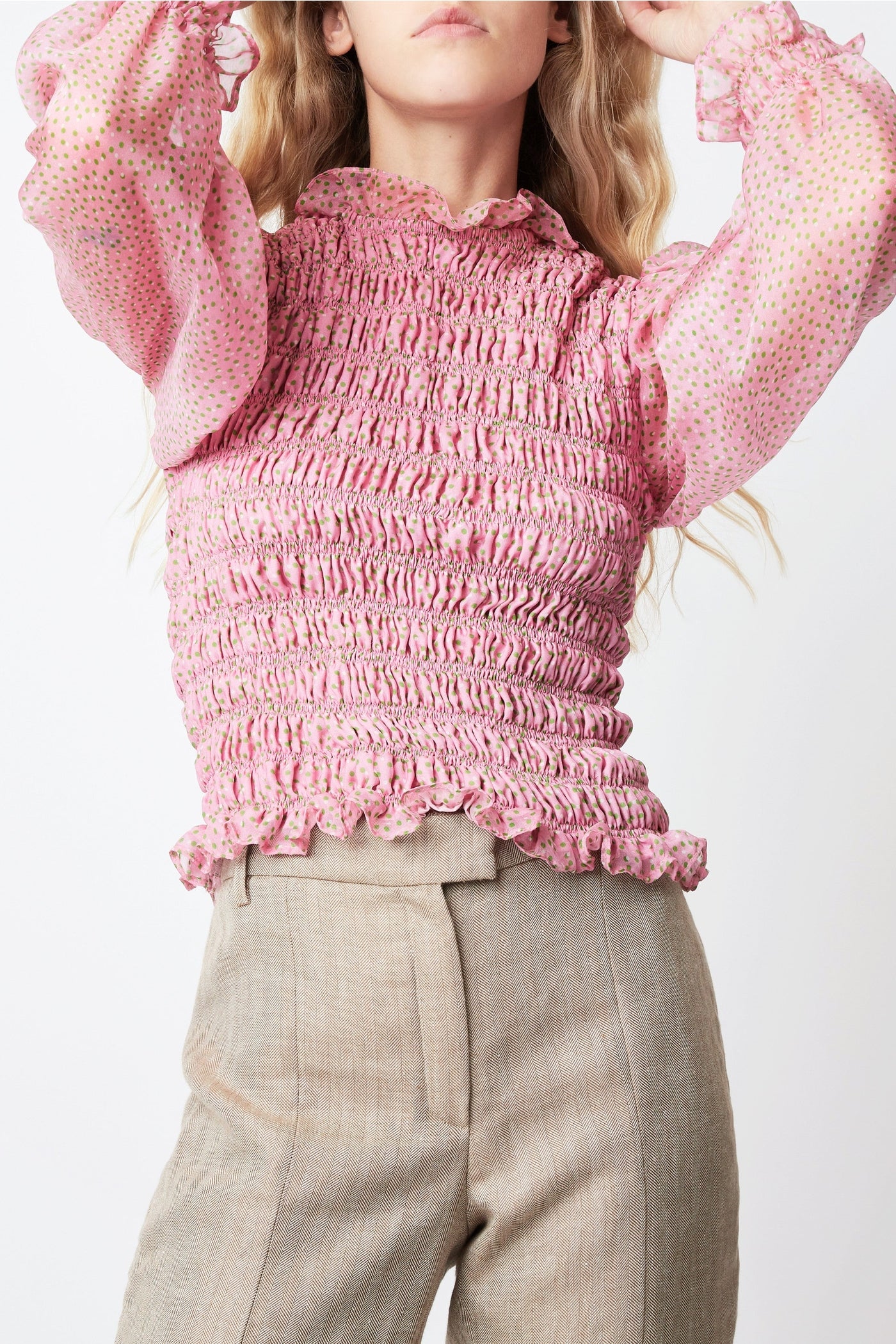 Blouse Sonny Muse en soie - Rose