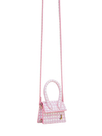 Sac Petit Chiquito en cuir - Pink Checks