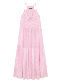 Robe longue Mistral - Pink Checks